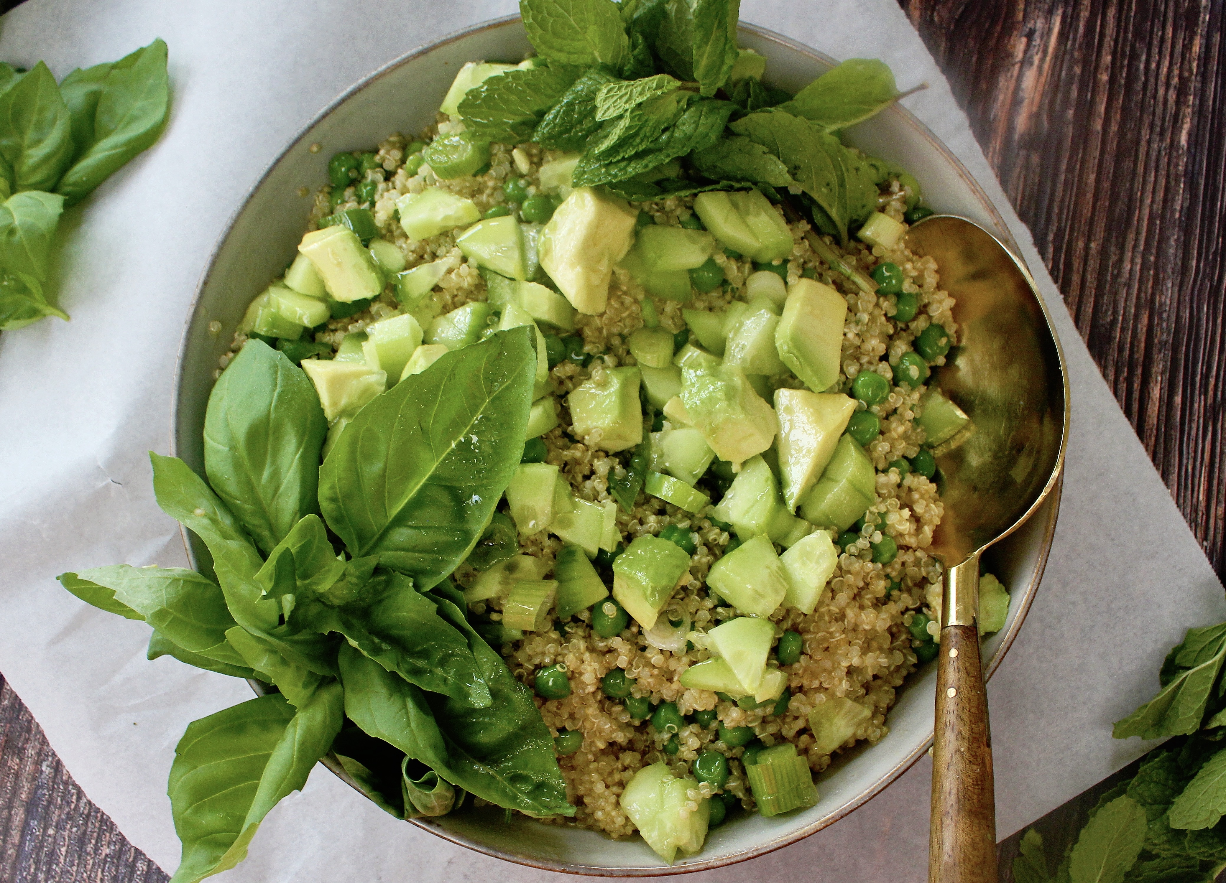 Super Green Quinoa Salad