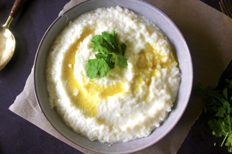 Creamy Parmesan Mashed Cauliflower