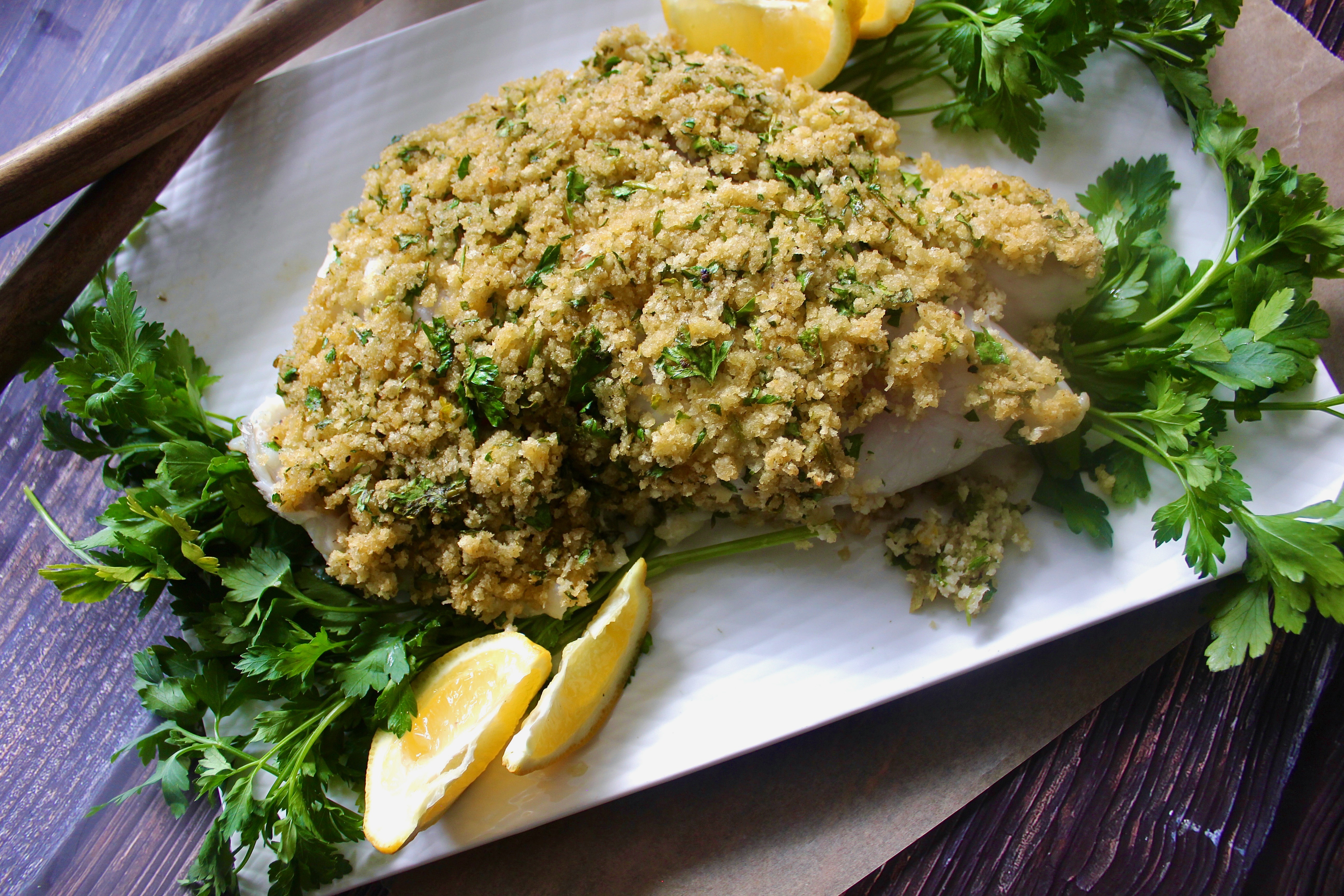 Lemon Panko Crusted Grouper