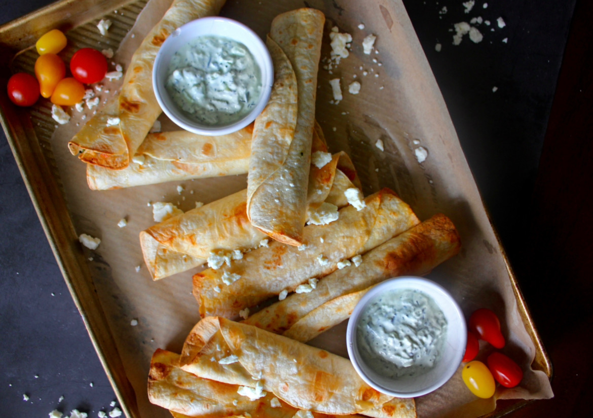 Greek Chicken Taquitos