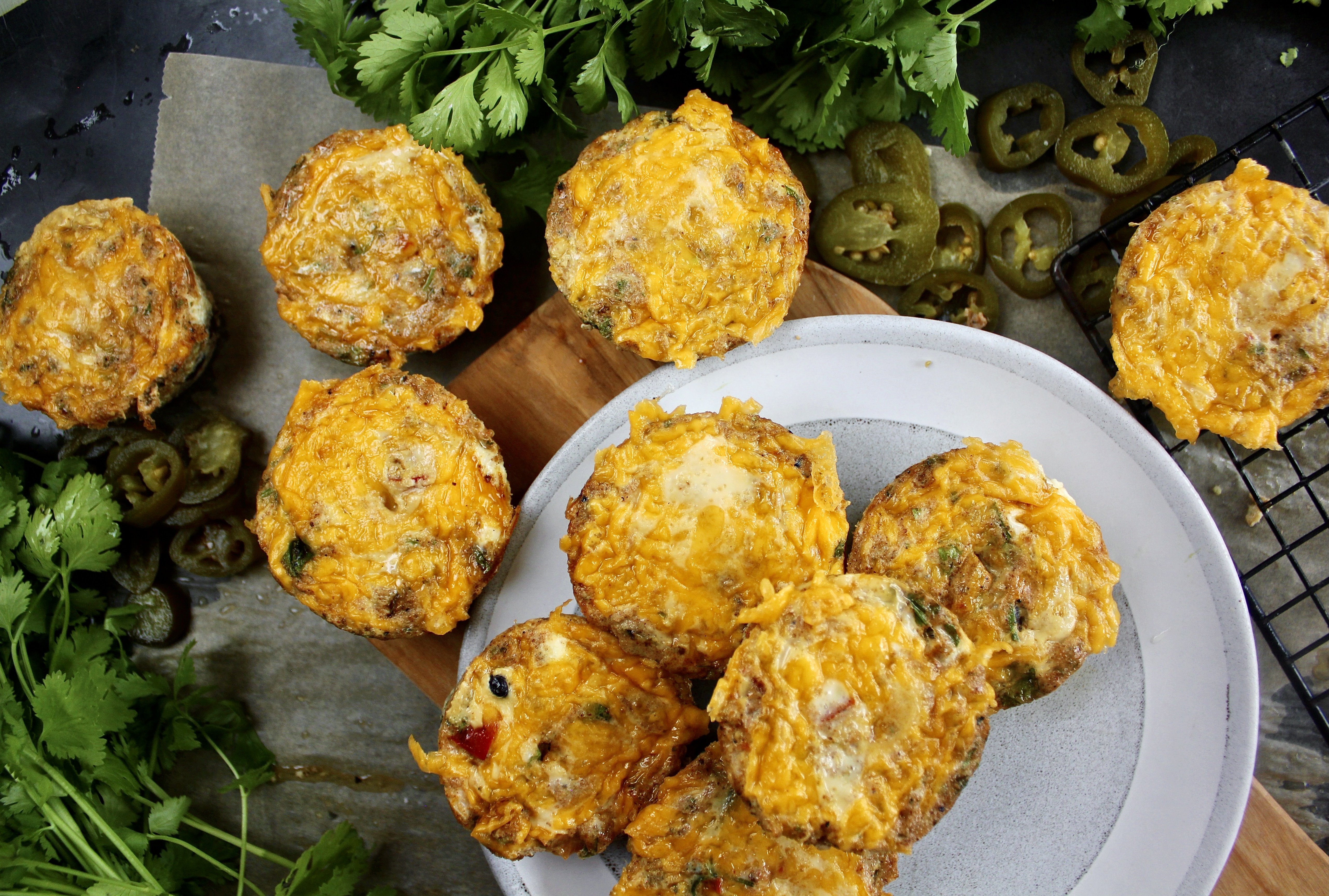 Easy, healthy, and packed with all the good Mexican flavors: these Black Bean Jalapeño Muffin Tin Frittatas make for the perfect weekday breakfast!