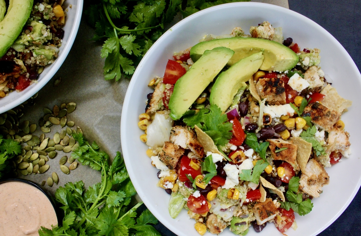 On Annie's Menu - Everyday Southwest Chicken Quinoa Salad with Spicy Crema