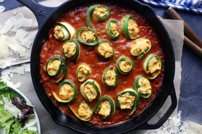 Creamy Ricotta and Pumpkin Zucchini Rollatini