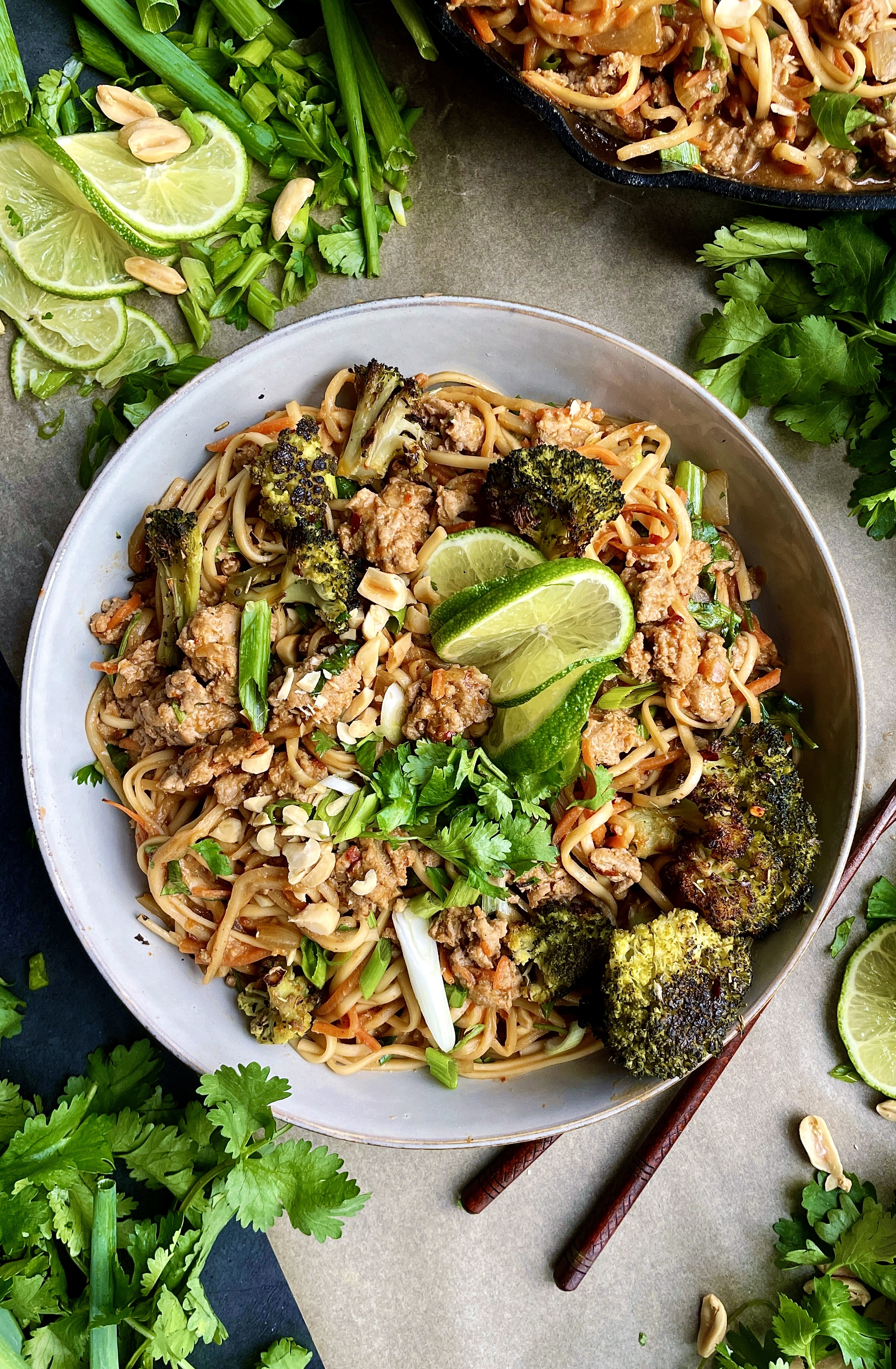 A thick and spicy chili garlic sauce tossed up with your favorite Asian noodles, all the fresh bites, and the most juicy pork larb: these Spicy Asian Pork Dan Dan Noodles are truly a bite of heaven.