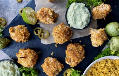 A tangy, spicy, and oh-so creamy green chili filling tucked inside crispy chicken and baked to golden brown: these Healthier Crispy Chiles Chicken Roll Ups are truly too good to be true.