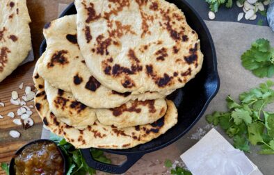 A fluffy, warm doughy exterior with crispy pan fried edges: this Easy Homemade Naan is truly a staple in my house.