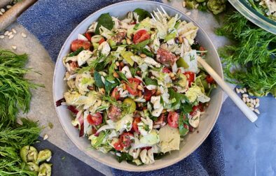 The crispy crunchy flavor packed orzo salad with just about every Italian ingredient under the sun: I can seriously eat this Chilled Italian Orzo Salad any day of the week!