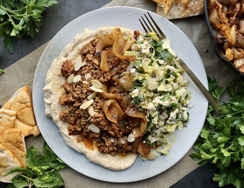 Spiced Mediterranean Turkey Hummus Plates