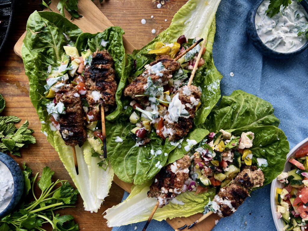 Romaine Kofta Wraps with Mint Yogurt Drizzle