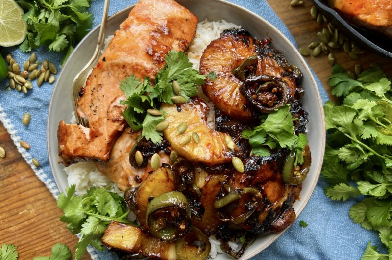  Charred Pineapple and Jalapeño Salmon