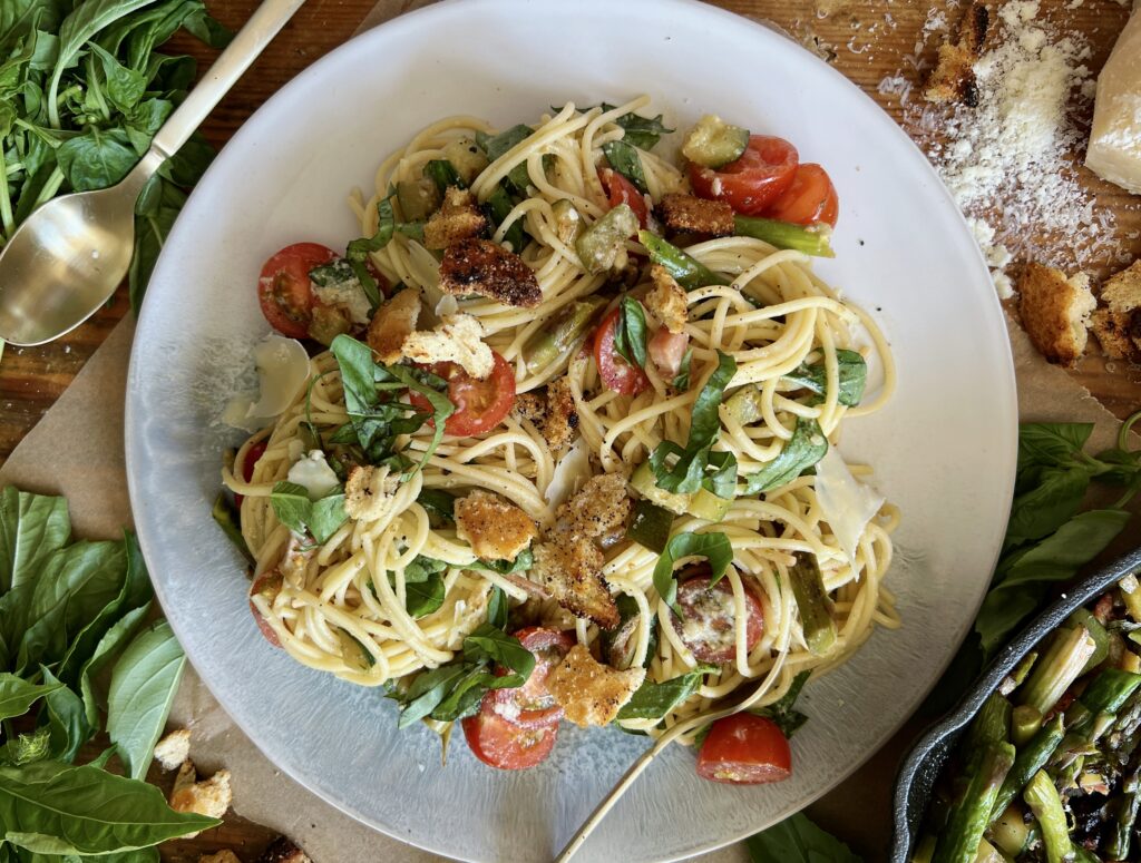 Parmesan Asparagus Summer Spaghetti